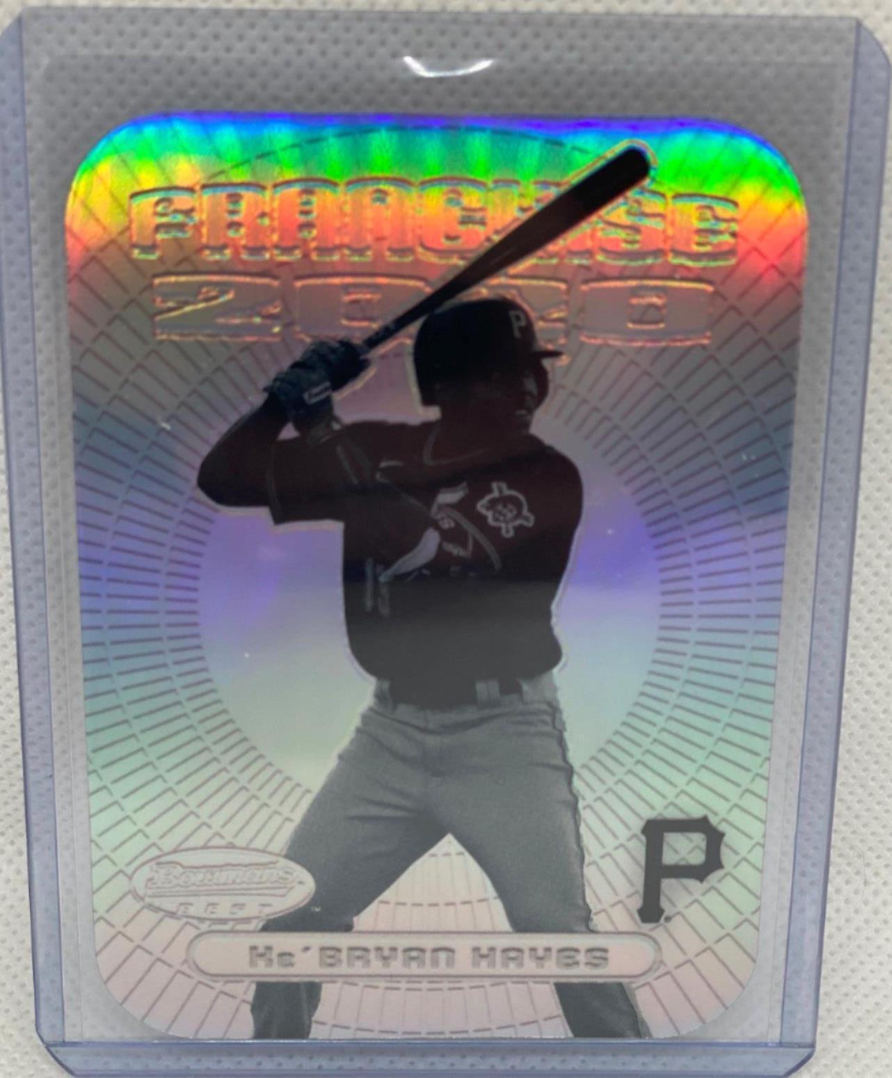 KE'BRYAN HAYES 2020 BOWMAN'S BEST FRANCHISE DIE CUT NEGATIVE REFRACTOR #FFDC-KH