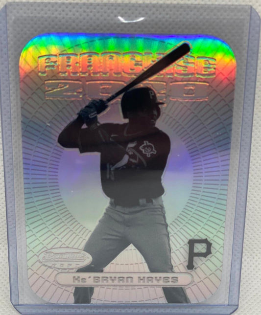KE'BRYAN HAYES 2020 BOWMAN'S BEST FRANCHISE DIE CUT NEGATIVE REFRACTOR #FFDC-KH