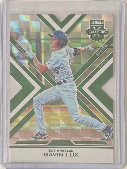 GAVIN LUX 2016 PANINI ELITE EXTRA EDITION GREEN STAUS DIE-CUT PROSPECT #D 19/49