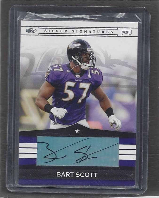 BART SCOTT 2008 DONRUSS SILVER SIGNATURES RAVENS RARE SP AUTO