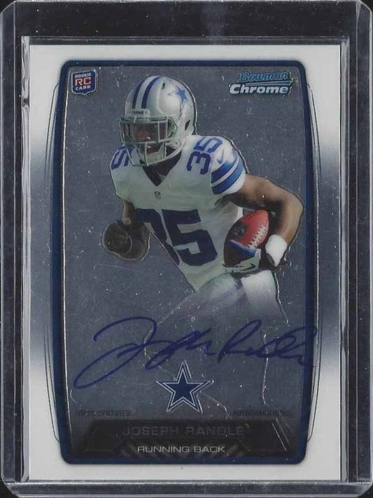 JOSEPH RANDLE 2013 BOWMAN CHROME NFL BOWMAN SP COWBOYS UNI ON CARD AUTO RC /25