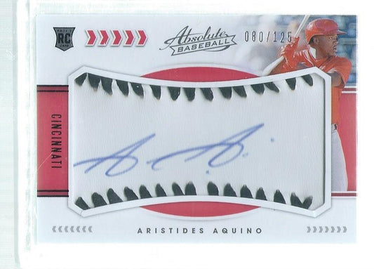 ARISTIDES AQUINO 2020 ABSOLUTE SWEET SPOT ON CARD AUTO ROOKIE RC #D 80/125
