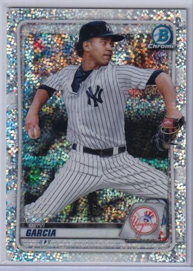 DEIVI GARCIA 2020 BOWMAN CHROME SILVER SPARKLE SPECKLE REFRACTOR #D 215/299