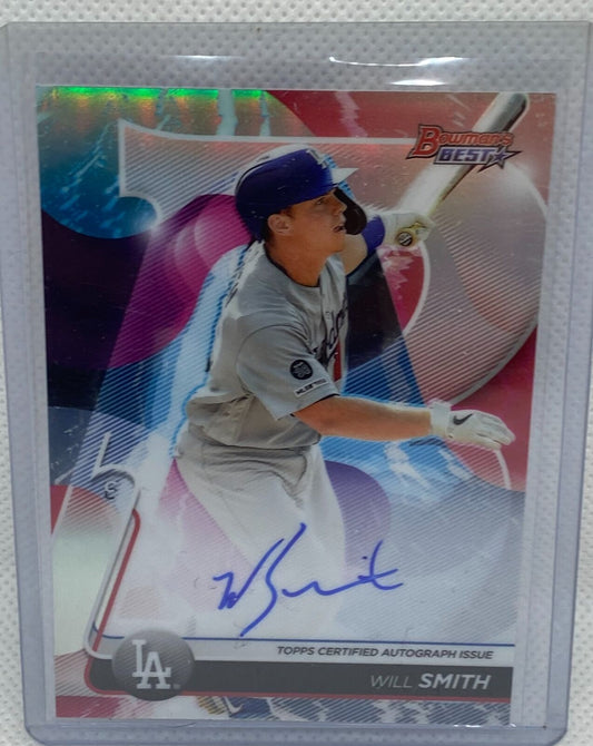 WILL SMITH 2020 TOPPS BOWMAN'S BEST REFRACTOR ON CARD AUTO #B20-WS