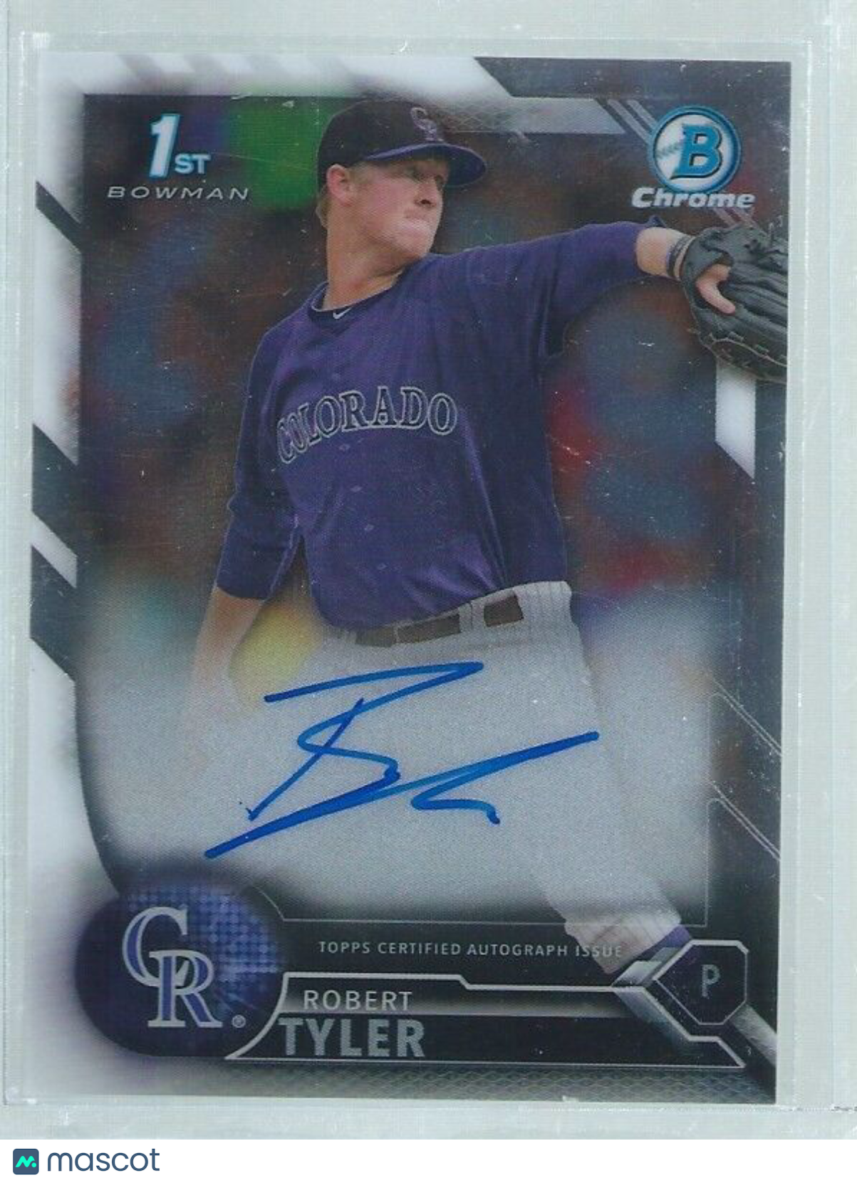 ROBERT TYLER 2016 BOWMAN 1ST CHROME ON CARD AUTO PROSPECT