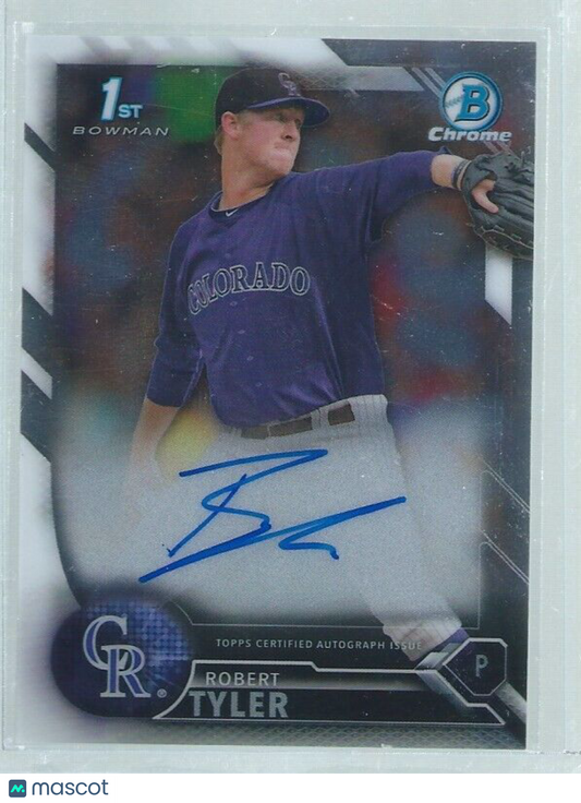 ROBERT TYLER 2016 BOWMAN 1ST CHROME ON CARD AUTO PROSPECT