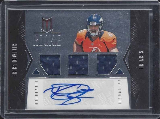 BROCK OSWEILER 2012 PANINI MOMENTUM ROOKIE TRIPLE JERSEY AUTO RC #D /399