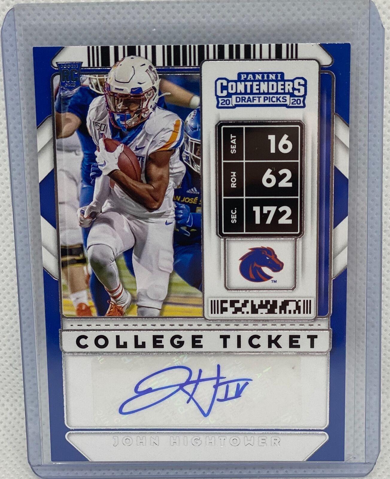 JOHN HIGHTOWER 2020 PANINI CONTENDERS DRAFT PICKS COLLEGE TICKET AUTO RC #288