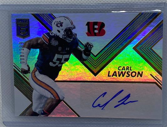 CARL LAWSON 2017 PANINI DONRUSS ELITE AUTO RC #D 8/299
