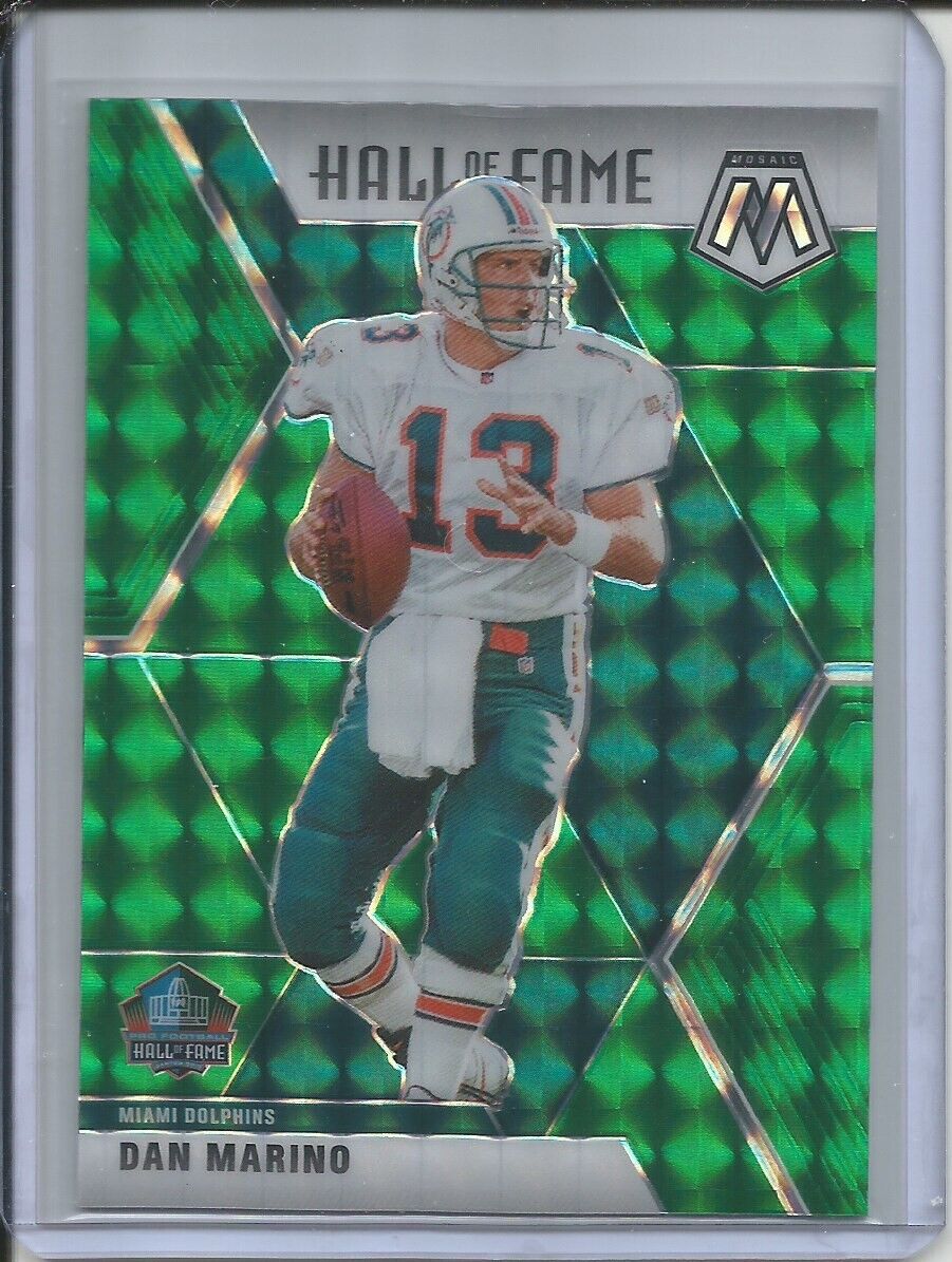 DAN MARINO 2019-20 PANINI MOSAIC HALL OF FAME GREEN PRIZM DOLPHINS