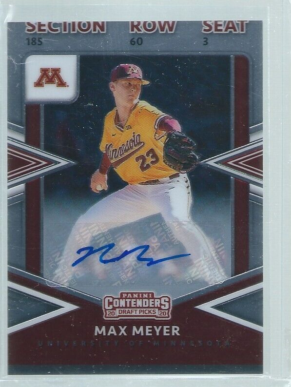 MAX MEYER 2020 CONTENDERS DRAFT PICKS CHROME AUTO PROSPECT