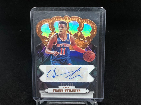 FRANK NTILIKINA 2017-18 PANINI CROWN ROYALE DIE CUT AUTO RC #D 49/199