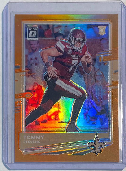 TOMMY STEVENS 2020 PANINI DONRUSS OPTIC ORANGE PRIZM HOLO ROOKIE RC #D 191/199
