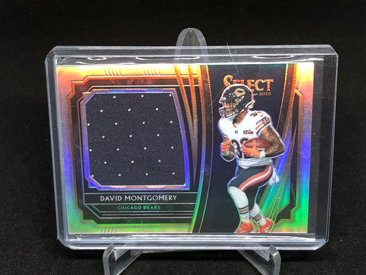 DAVID MONTGOMERY 2019 PANINI SELECT SILVER PRIZM JERSEY RELIC RC #D 18/99