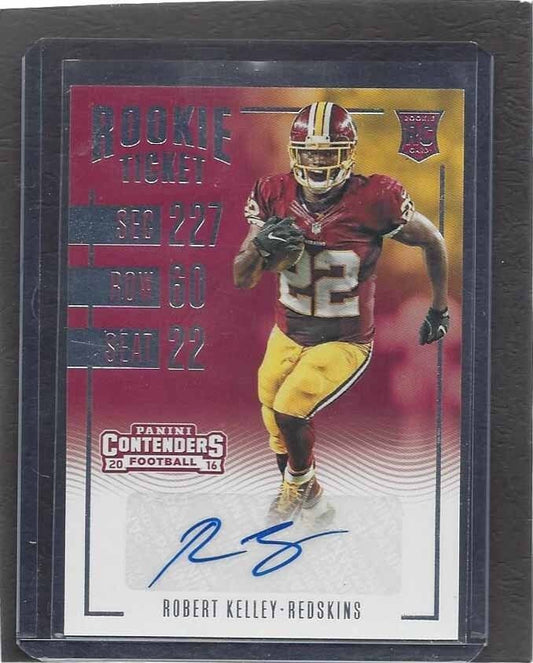 ROBERT KELLEY 2016 PANINI CONTENDERS ROOKIE TICKET REDSKINS AUTO RC #242