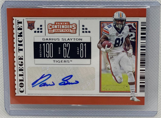 DARIUS SLAYTON 2019 PANINI CONTENDERS DRAFT PICKS COLLEGE TICKET AUTO RC #282