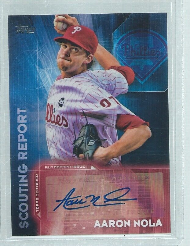 AARON NOLA 2016 TOPPS SCOUTING REPORT AUTO