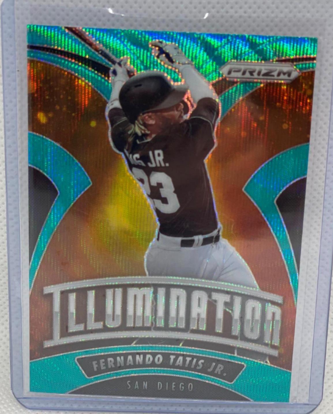 FERNANDO TATIS JR 2020 PANINI PRIZM ILLUMINATION LIGHT BLUE TEAL WAVE PRIZMS #3