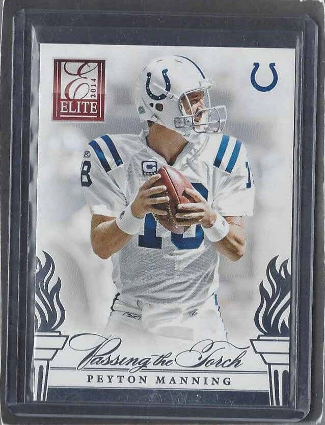 PEYTON MANNING ANDREW LUCK 2014 PANINI ELITE PASSING THE TORCH COLTS #7