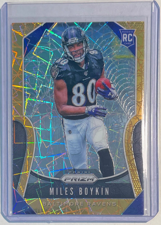 MILES BOYKIN 2019 PANINI PRIZM GOLD LAZER PRIZM ROOKIE RC #351