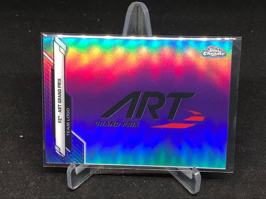 ART GRAND PRIX TEAM LOGO 2020 TOPPS CHROME FORMULA 1 PURPLE REFRACTOR #D 332/399