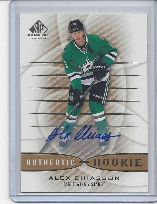 ALEX CHIASSON 2013-14 SP GAME USED AUTHENTIC ROOKIE AUTO RC #145