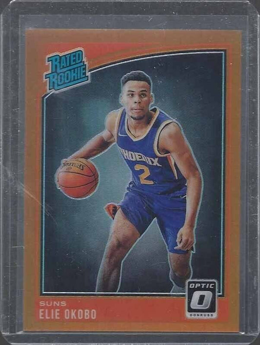 ELIE OKOBO 2018-19 DONRUSS OPTIC ORANGE RATED ROOKIE HOLO SSP RC #D 55/199