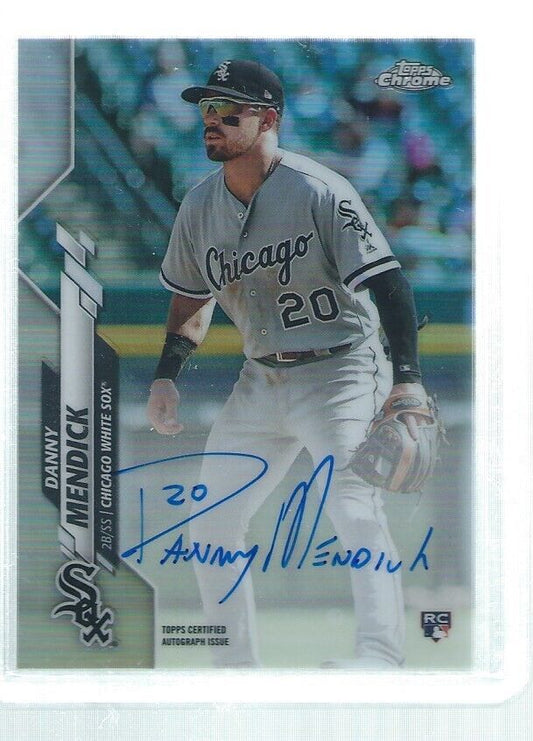 DANNY MENDICK 2020 TOPPS CHROME ON CARD AUTO REFRACTOR ROOKIE RC #D 366/499