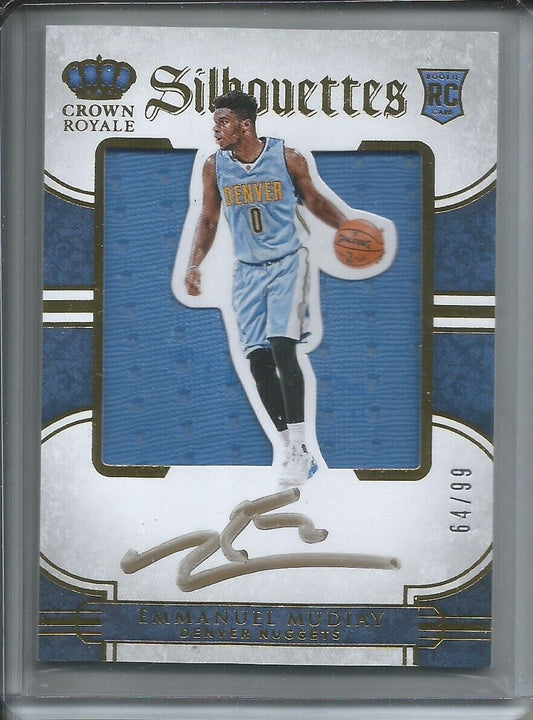 EMMANUEL MUDIAY 2015-16 PANINI PREFERRED SILHOUETTES JERSEY AUTO RC #D 64/99