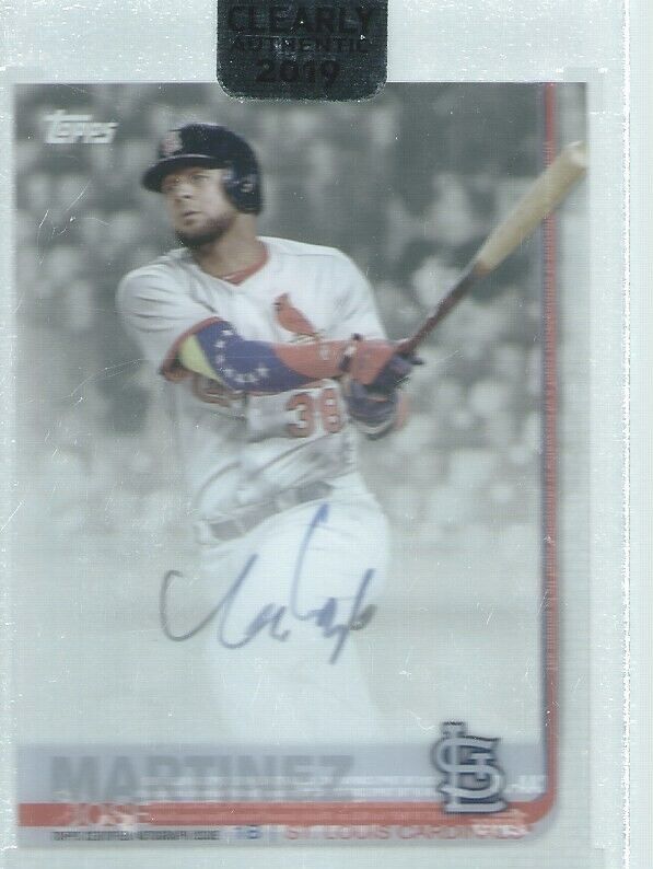 JOSE MARTINEZ 2019 TOPPS CLEARLY AUTHENTIC ON CARD AUTO