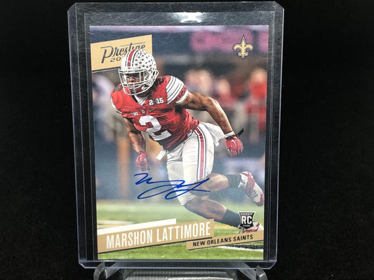 MARSON LATTIMORE 2017 PANINI PRESTIGE AUTO RC # 217
