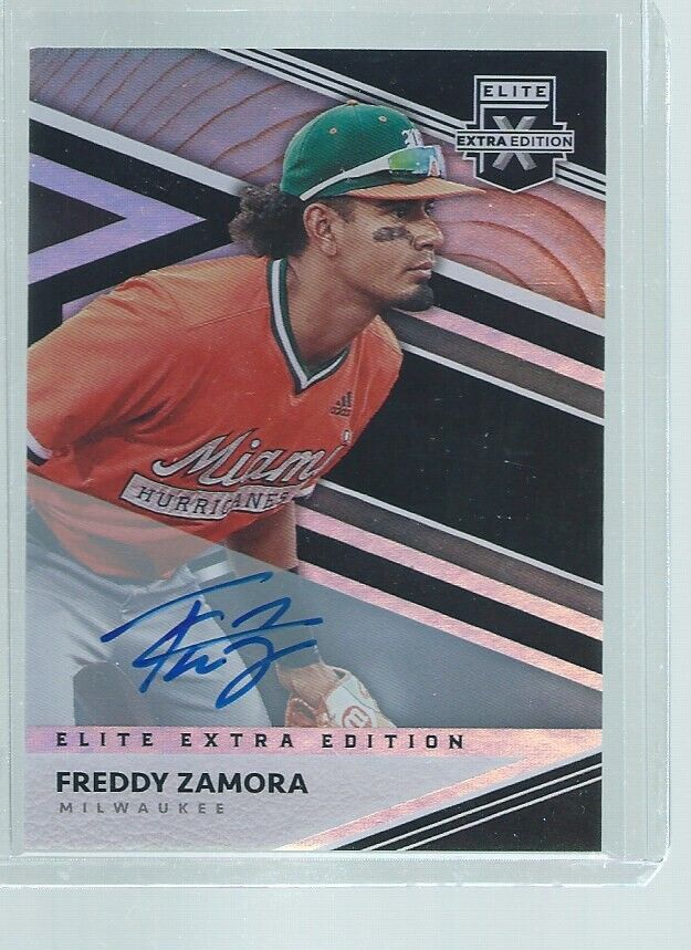 FREDDY ZAMORA 2020 ELITE EXTRA ON CARD AUTO PROSPECT #53