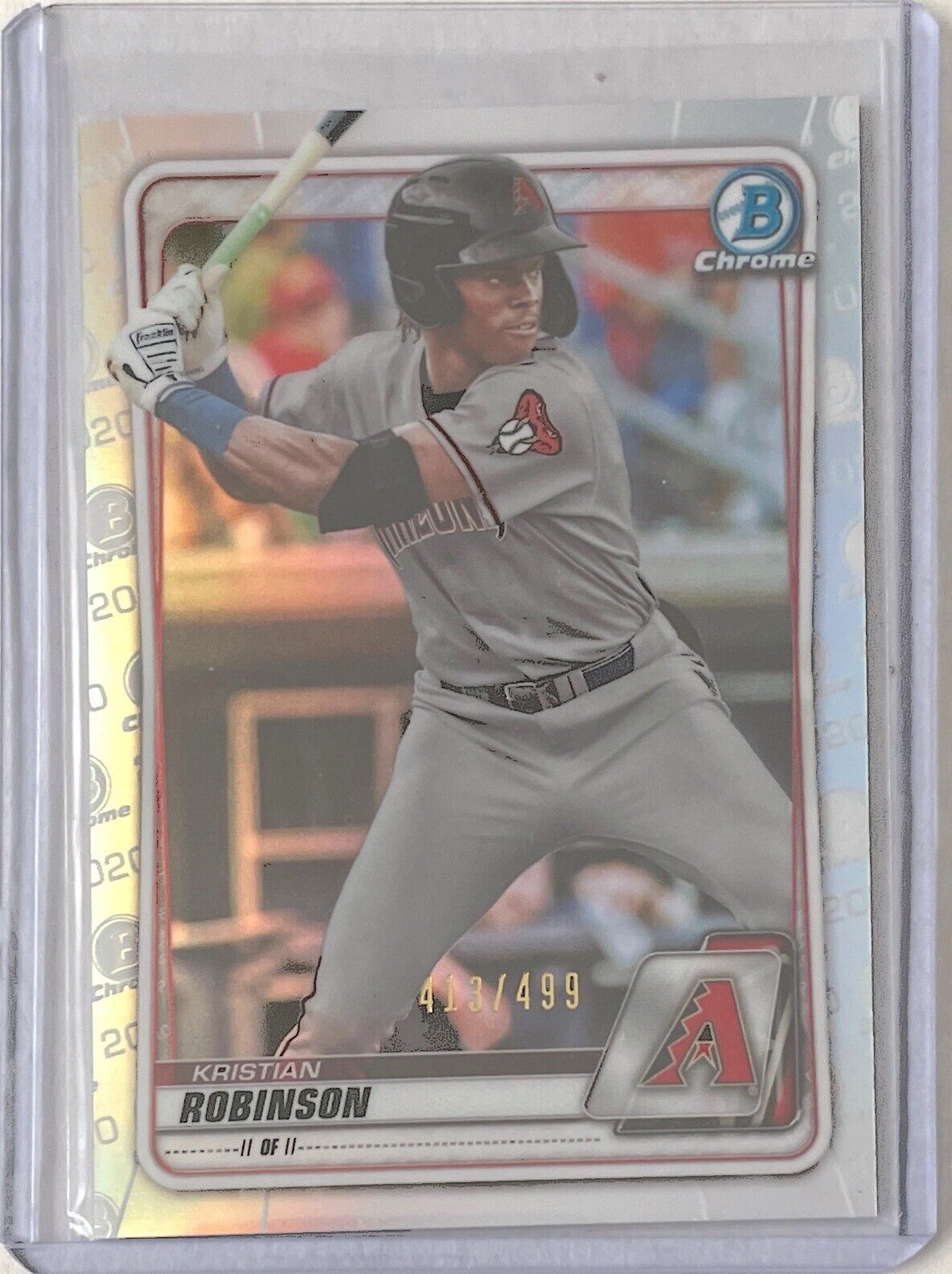 KRISTIAN ROBINSON 2020 BOWMAN CHROME PROSPECT SILVER REFRACTOR #D 413/499