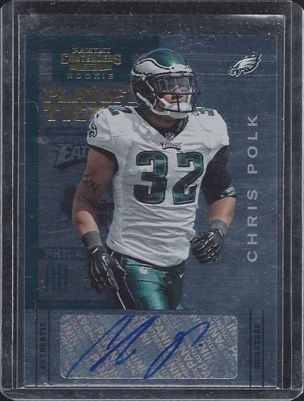 CHRIS POLK 2012 PANINI CONTENDERS PLAYOFF TICKET FOIL ROOKIE AUTO RC #D /99