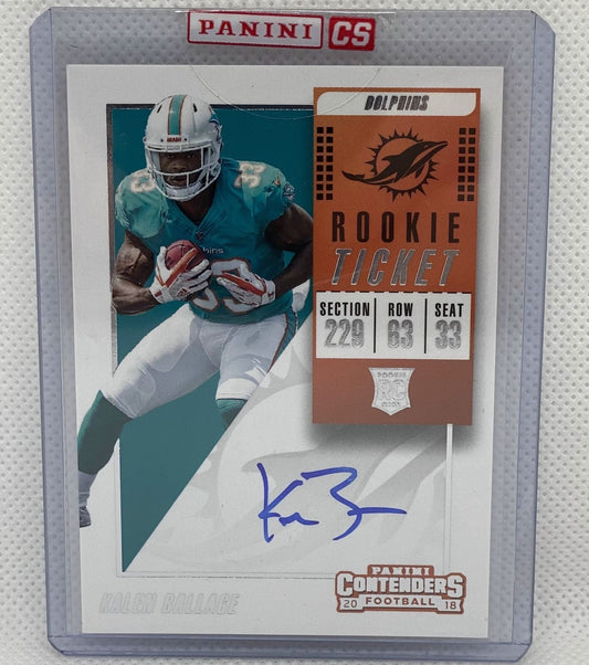 KALEN BALLAGE 2018 PANINI CONTENDERS ROOKIE TICKET ON CARD AUTO RC #134