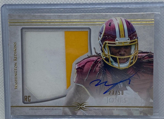 MATT JONES 2015 TOPPS DEFINITIVE JUMBO PATCH ON CARD AUTO RC #D 23/50