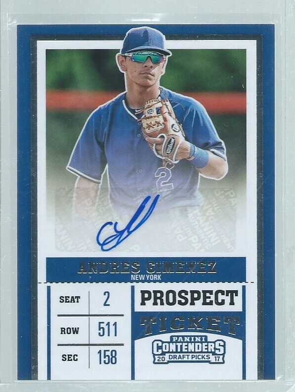 ANDRES GIMENEZ 2017 CONTENDERS DRAFT PICKS PROSPECT TICKET AUTO #6