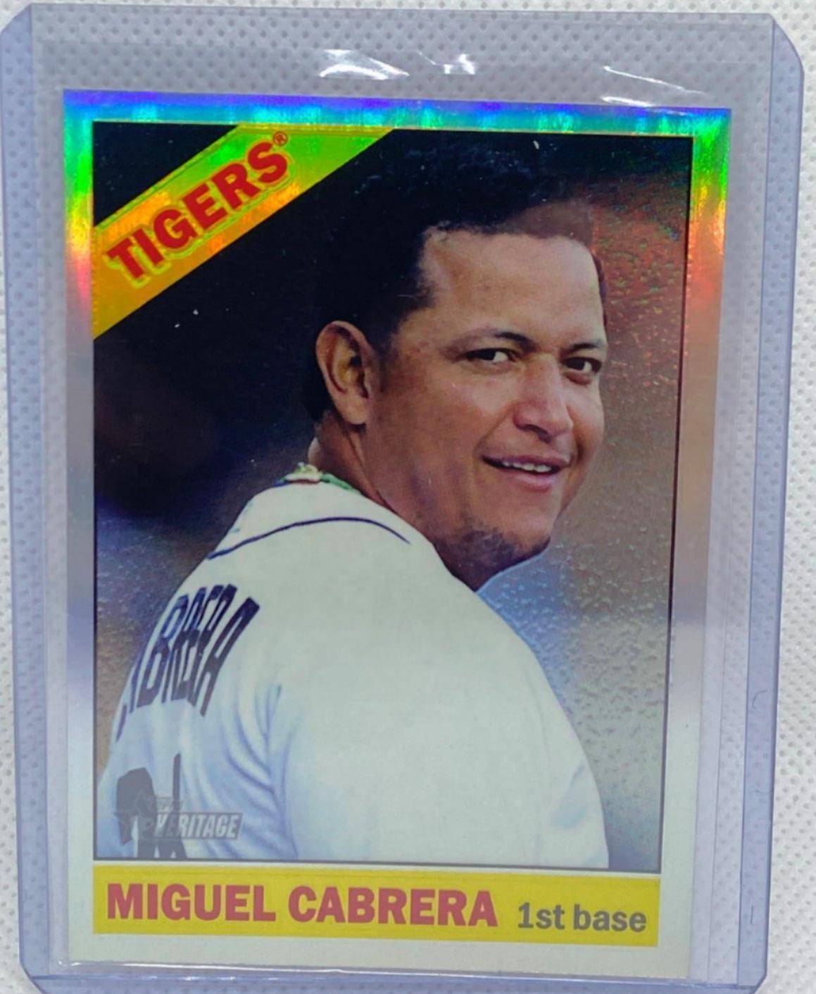 MIGUEL CABRERA 2015 TOPPS HERITAGE REFRACTOR #D 417/566