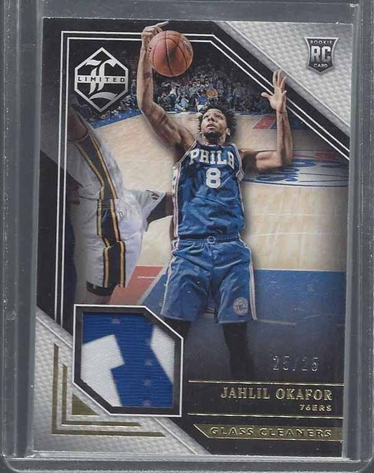 JAHLIL OKAFOR 2015-16 LIMITED GOLD GLASS CLEANERS 2 COLOR ROOKIE PATCH RC 25/25
