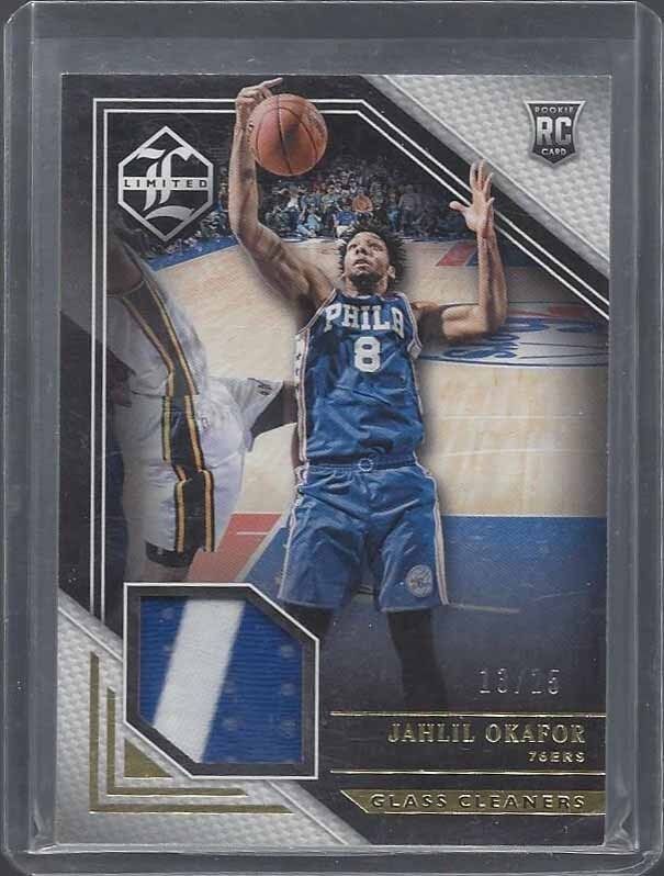JAHLIL OKAFOR 2015-16 LIMITED GOLD GLASS CLEANERS 2 COLOR ROOKIE PATCH RC 25/25