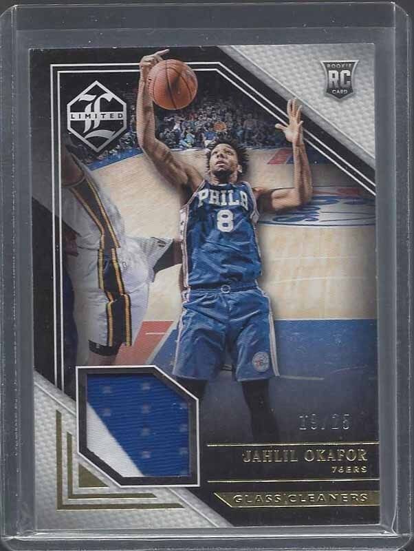 JAHLIL OKAFOR 2015-16 LIMITED GOLD GLASS CLEANERS 2 COLOR ROOKIE PATCH RC 25/25