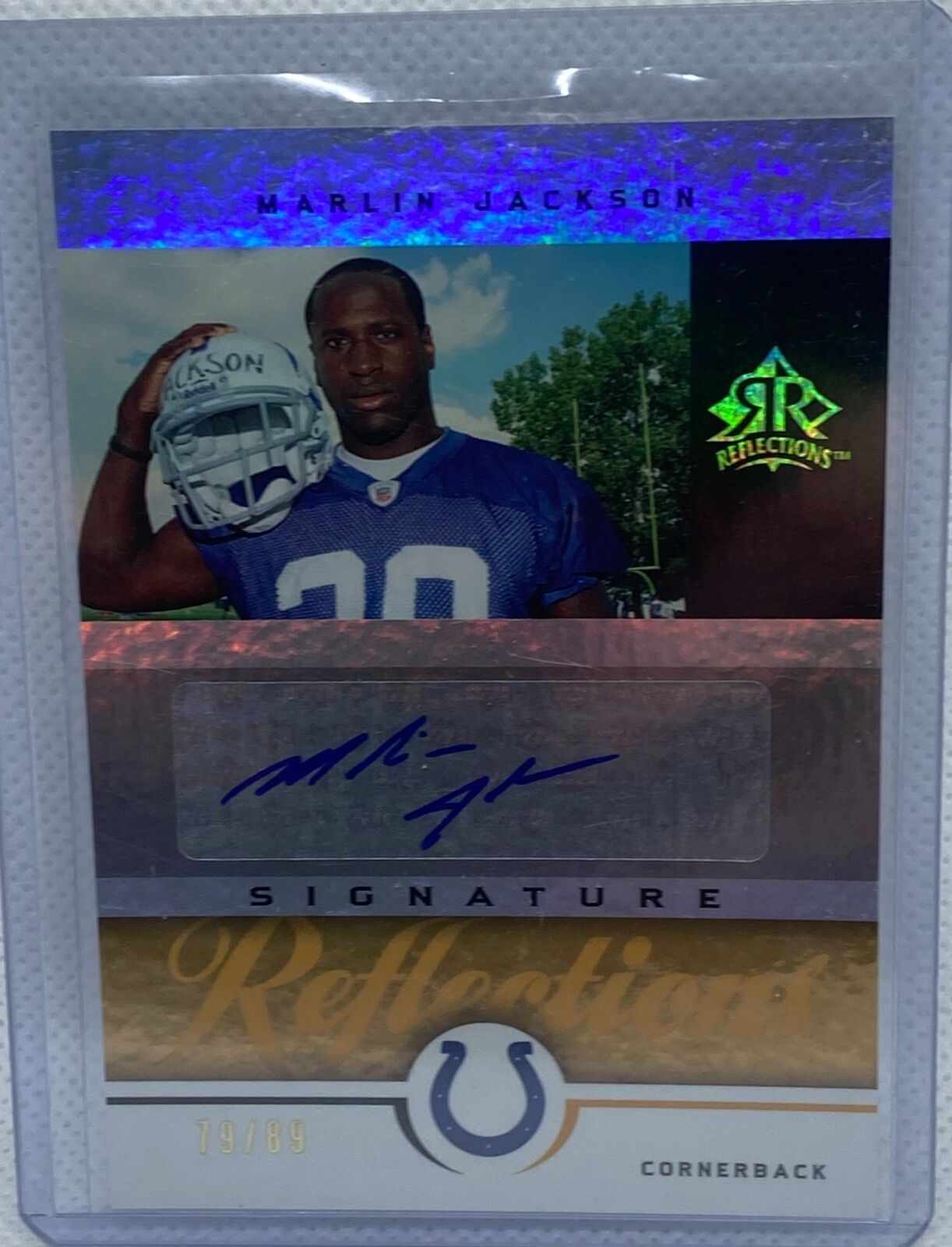 MARLIN JACKSON 2005 UPPER DECK REFLECTIONS GOLD AUTO RC #D 79/89
