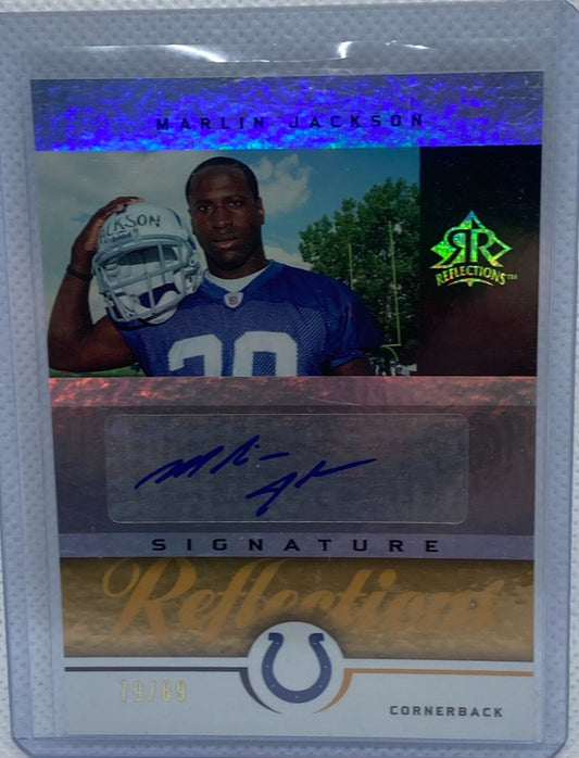 MARLIN JACKSON 2005 UPPER DECK REFLECTIONS GOLD AUTO RC #D 79/89