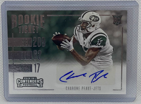 CHARONE PEAKE 2016 CONTENDERS ROOKIE TICKET SP VARIATION AUTO RC #260