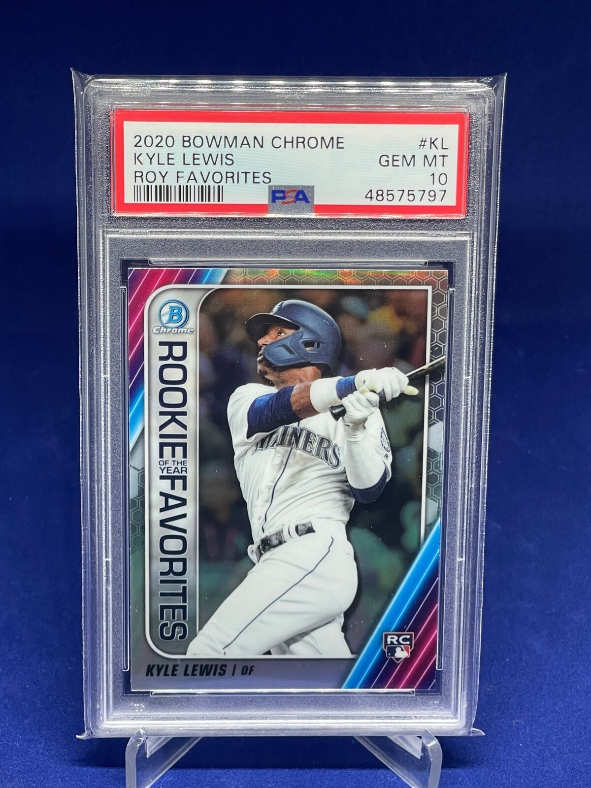 KYLE LEWIS 2020 BOWMAN CHROME ROY FAVORITES REFRACTOR ROOKIE RC PSA 10 GEM MINT