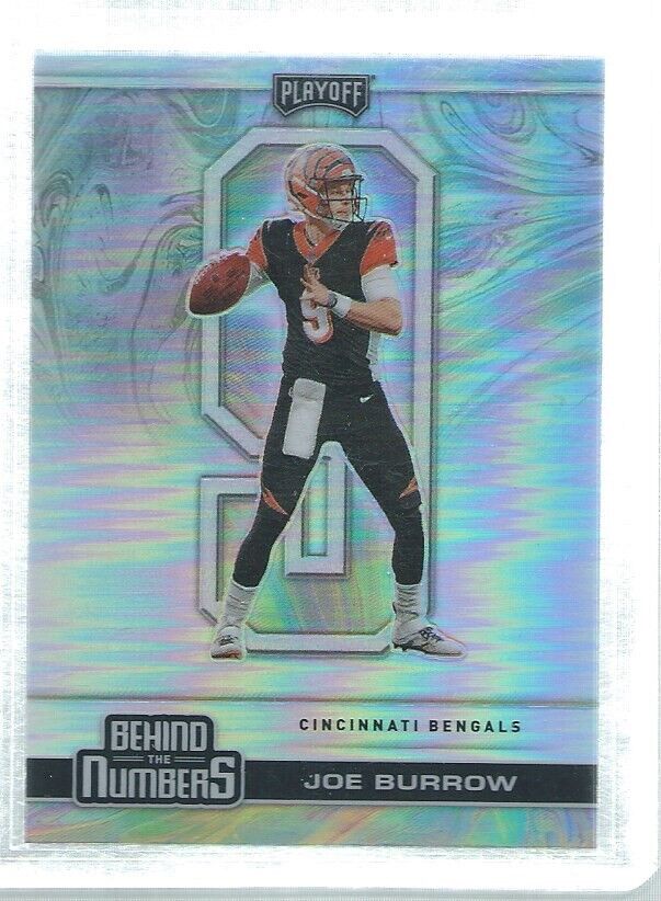 JOE BURROW 2020 PLAYOFF BEHIND THE NUMBERS SILVER PRIZM RC