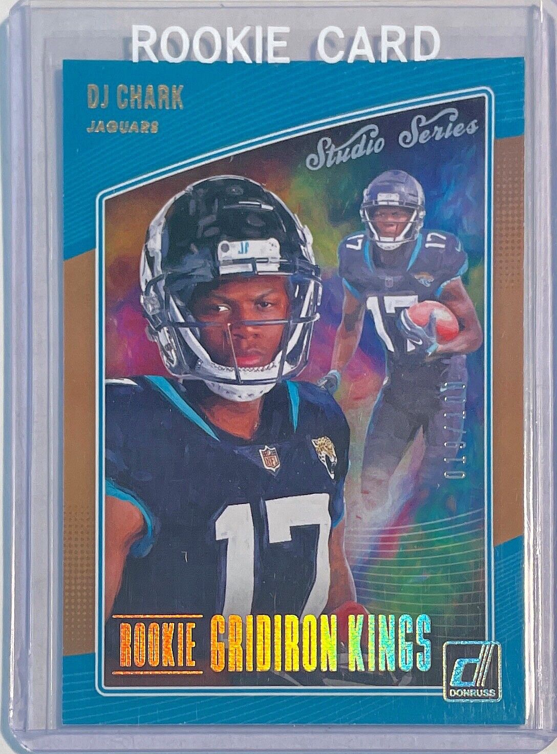 DJ CHARK 2018 PANINI DONRUSS GRIDIRON KINGS STUDIO SERIES BRONZE RC #D 019/100