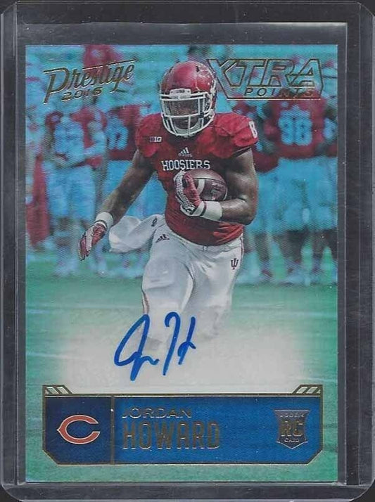 JORDAN HOWARD 2016 PRESTIGE XTRA POINTS GOLD ROOKIE AUTO RC #D 47/50