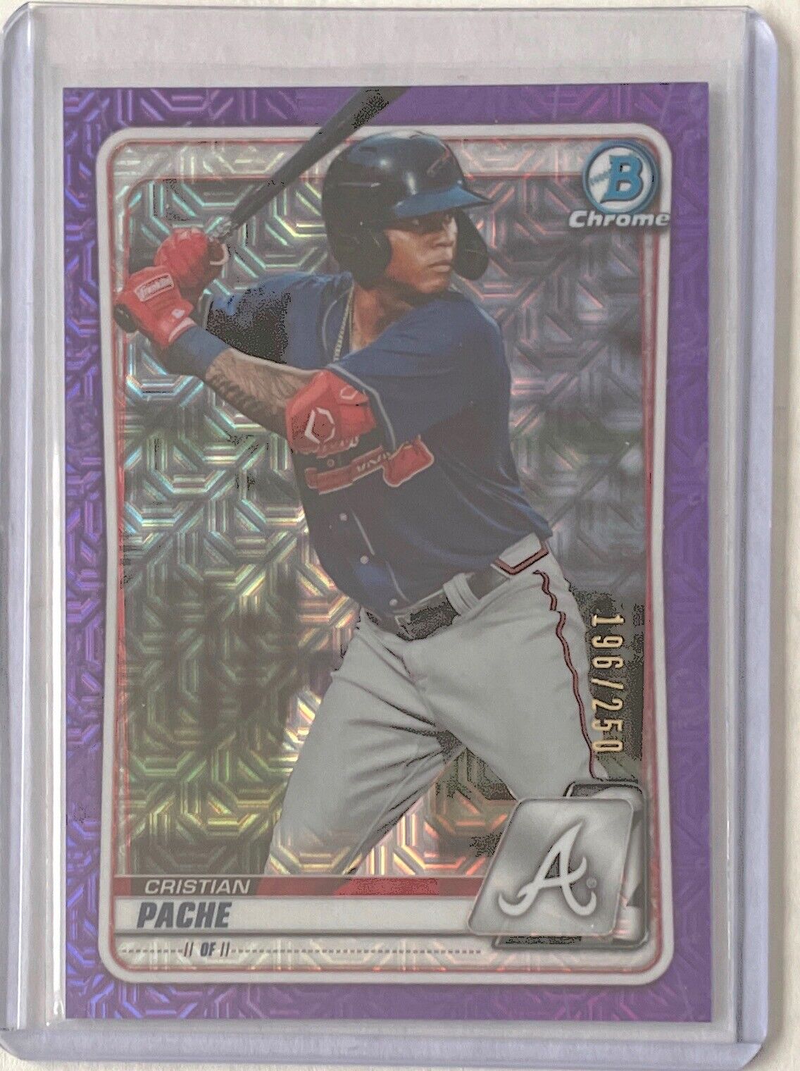CRISTIAN PACHE 2020 BOWMAN CHROME PROSPECT MEGA BOX PURPLE REFRACTOR #D 196/250