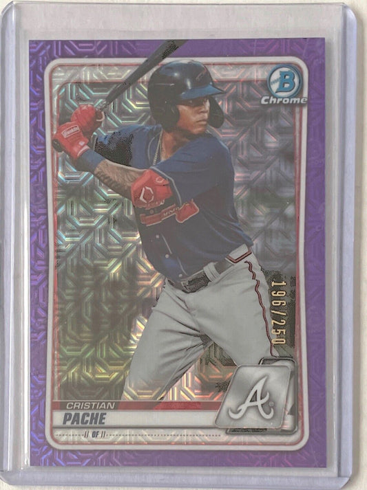 CRISTIAN PACHE 2020 BOWMAN CHROME PROSPECT MEGA BOX PURPLE REFRACTOR #D 196/250